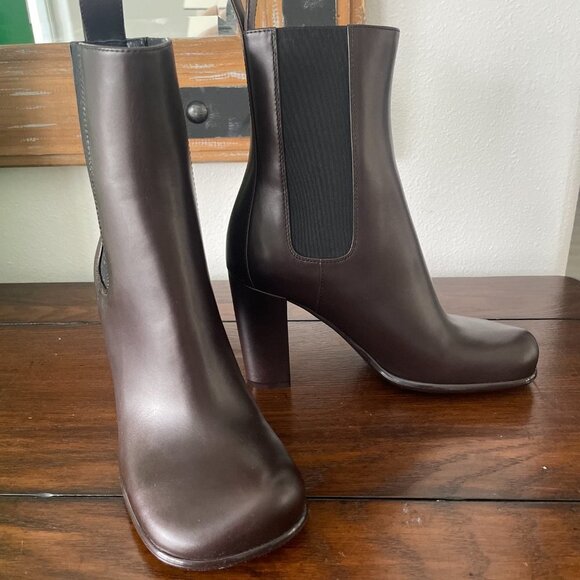 BOTTEGA VENETA 677271 Women's Brown Leather Storm Ankle Boots, 36.5 37.5 39.5 - Picture 10 of 12